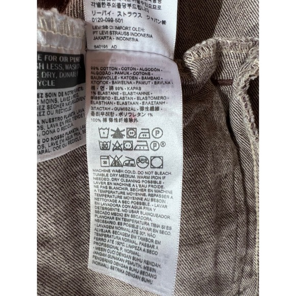 Levis XL Trucker Denim Jacket Brown/Purple Faded Wash Relaxed Fit - Picture 11 of 12